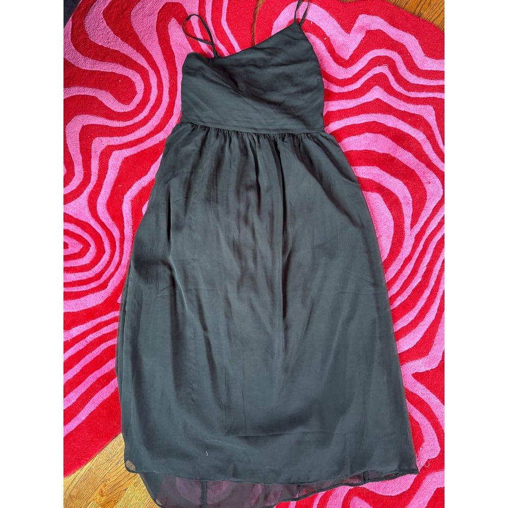 Old Navy Black Maxi Dress Smocked Back Tie Spaghetti Strap Women Large